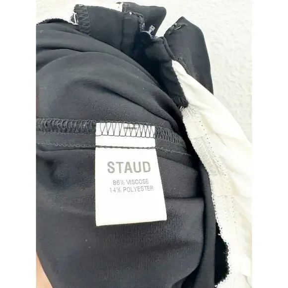 Staud Palladium Jumpsuit Sz 0 Off Shoulder Straight Leg Minimalist Quiet Luxury - Picture 5 of 13